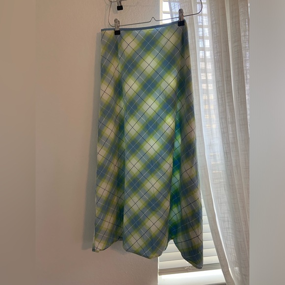 2004 Tommy Hilfiger Plaid Skirt 100% Cotton Women’s Midi - Picture 3 of 9